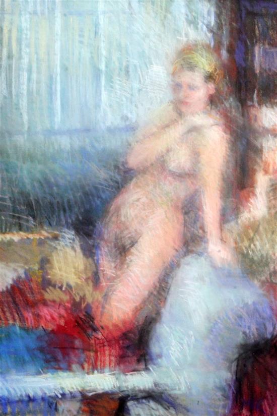Mark Rowbotham (1959-) Interior with standing nude 17 x 12in.